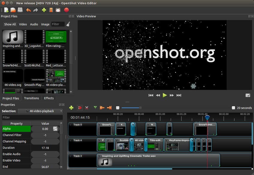 openshot editor de video gratis